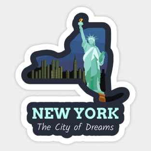 New York the city of dreams Sticker